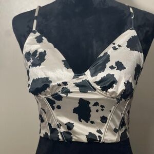Cow print crop top
